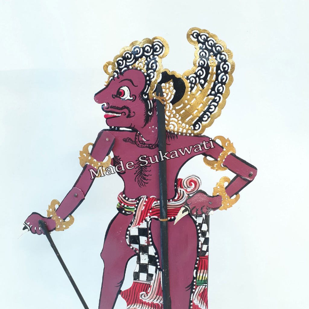 Kerajinan wayang kulit Bima Werkudara bali Hiasan dekorasi Handmade