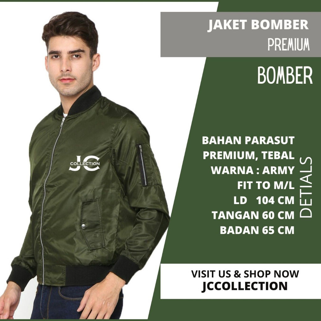 PROMO Jaket Pria Bomber Parka Tebal Nyaman