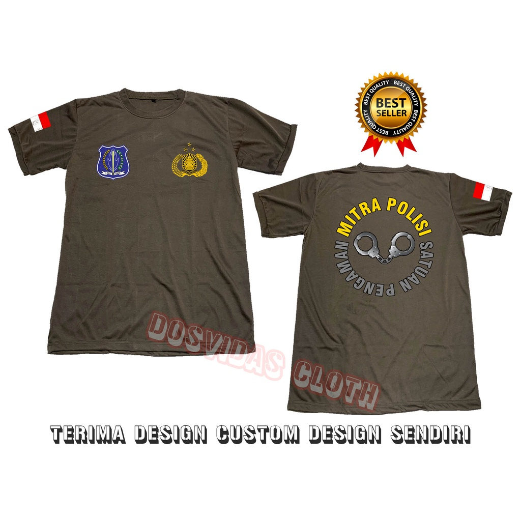 Kaos Dalam / Kaos Dalaman Baju Dinas Polisi SATPAM Berkualitas (WARNA COKLAT) MITRA POLISI TERBARU