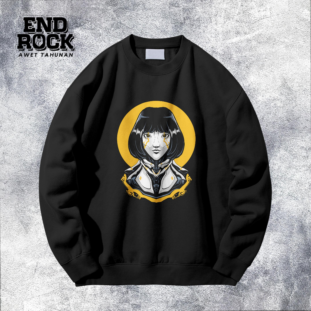 Crewneck Exclusive Original Endrock Tema Robot Gril DTFS180