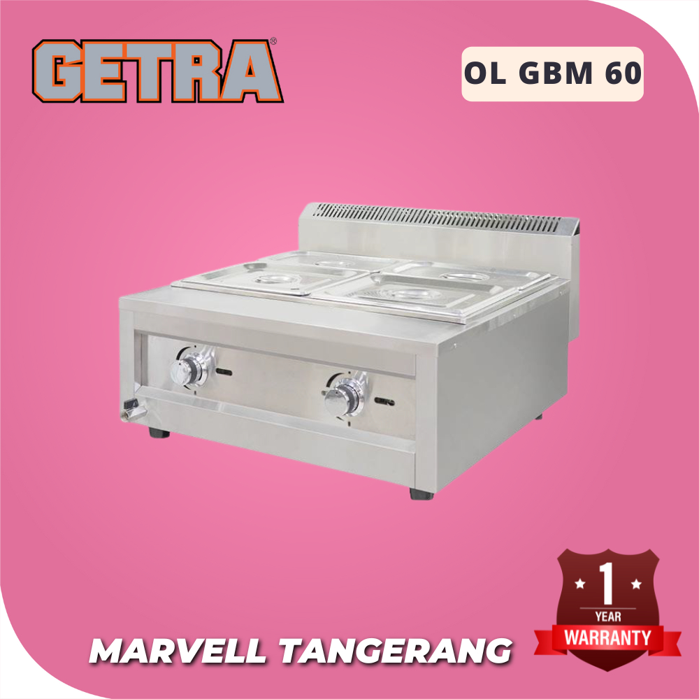 GAS BAIN MARIE STAINLESS GETRA OL GBM 60 LOW PRESSURE