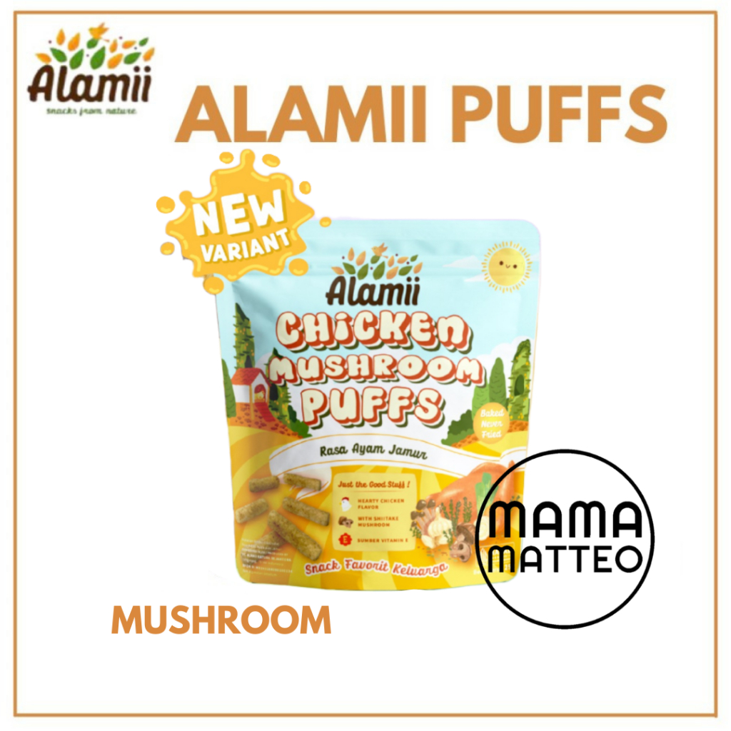 ALAMII PUFFS Snack Bayi Anak / Baby Food Snack Kids / Cheese Golden Veggie Peanut Butter Strawberry Yoghurt Chocolate Cheesy Tomato Chicken Mushroom Keju / ALAMI BANDUNG