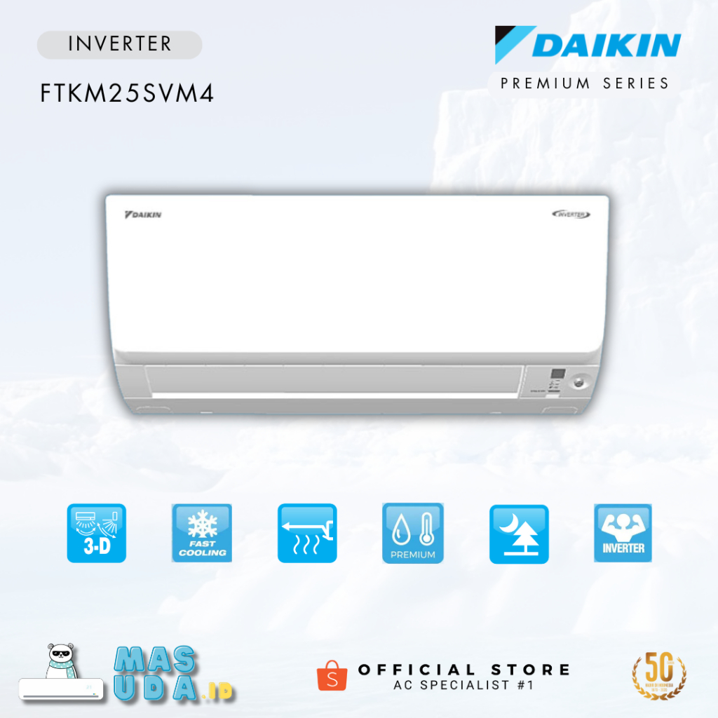 AC Daikin 1 PK Inverter Thailand FTKM25SVM4 Premium Series