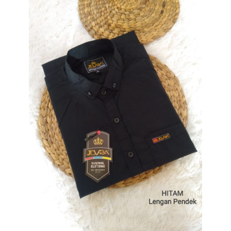 Baju Kemeja Cowok Pria Kerja Kantoran Polos Lengan Pendek Lengan Panjang Poplin maron navy kunyit abu lilac