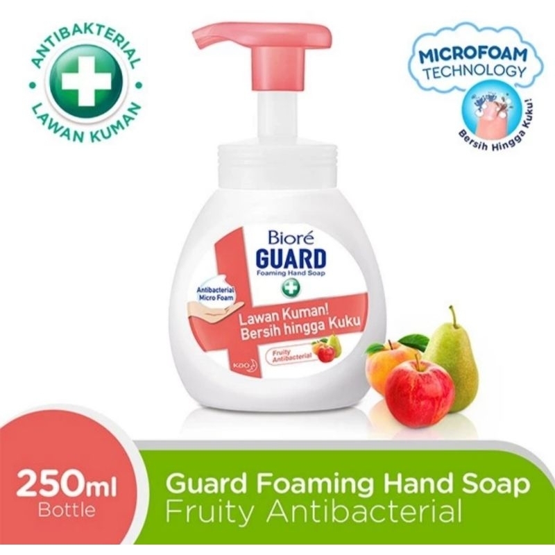 Biore Hand Wash Guard Pump Hijau  250 ML Anti Bacterial