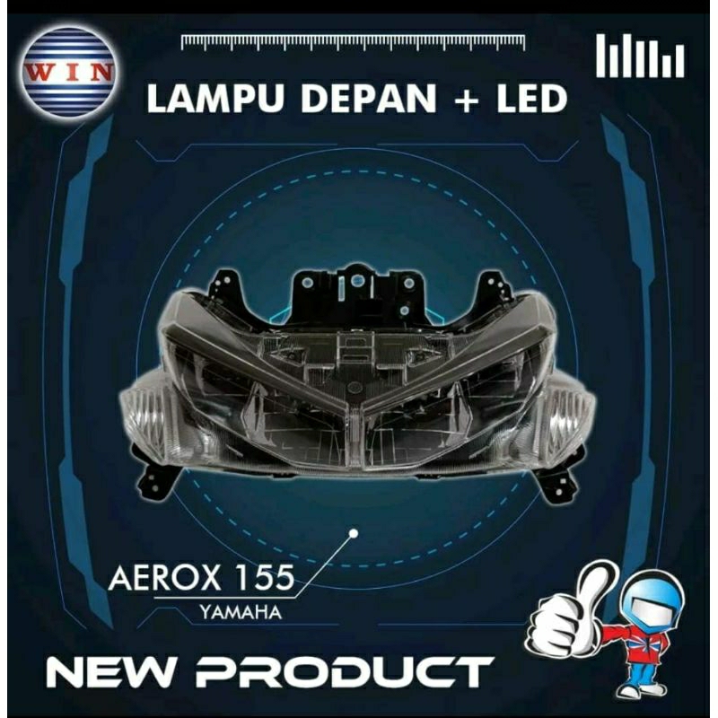 LAMPU DEPAN AEROX 155 + LED