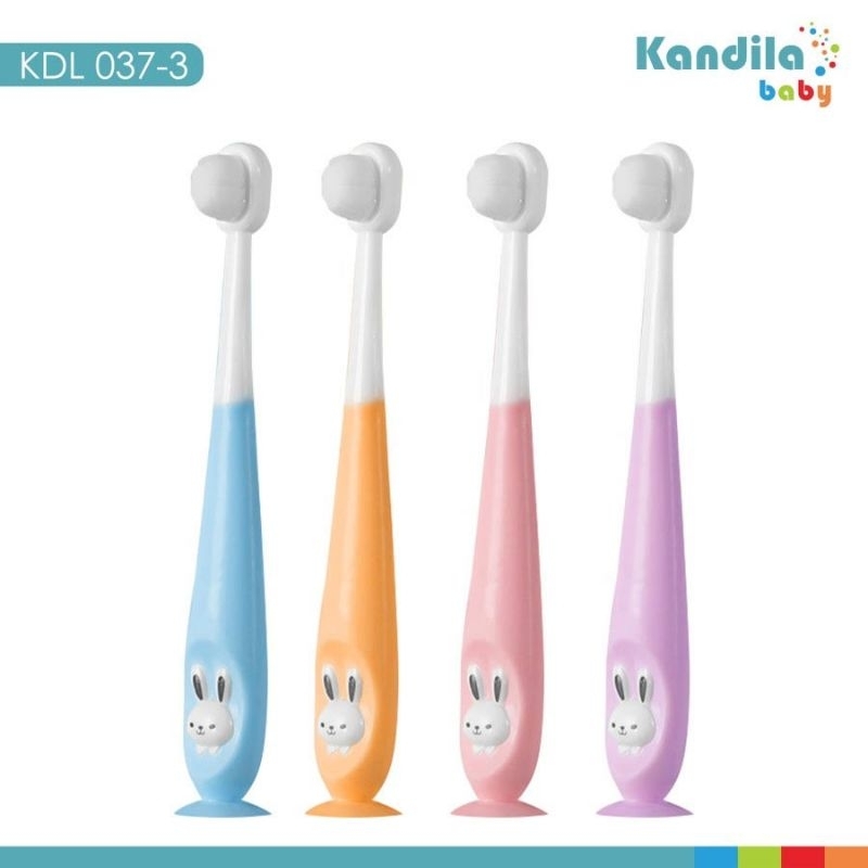 Kandila Baby Toothbrush - Kandila Training Tooth Brush Anak Bayi - Sikat Gigi Halus Lembut - Sikat Gigi Motif Karkter Lucu Anak Bayi Premium