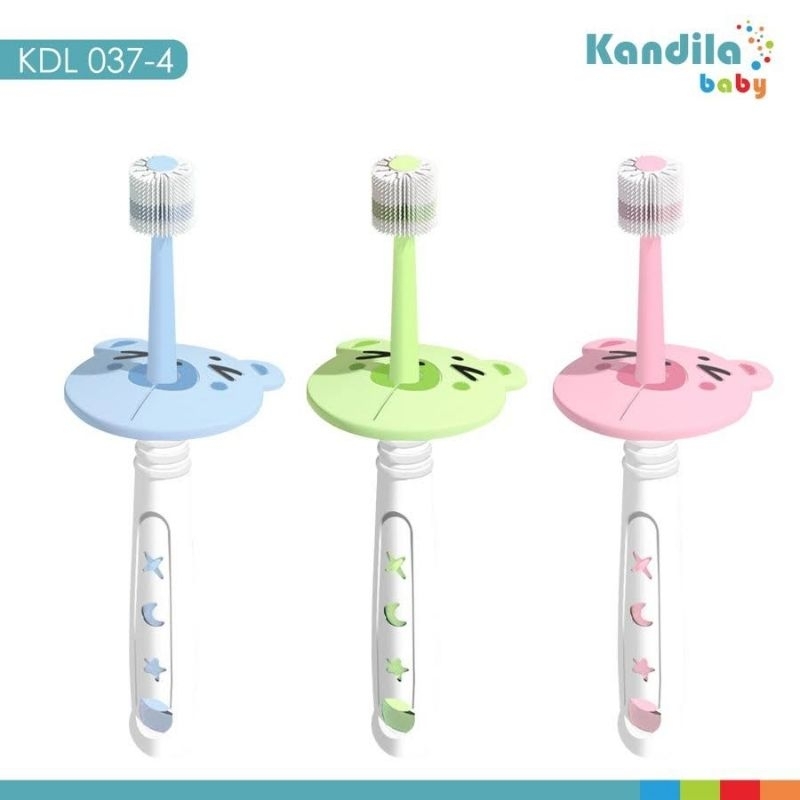 Kandila Baby Toothbrush - Kandila Training Tooth Brush Anak Bayi - Sikat Gigi Halus Lembut - Sikat Gigi Motif Karkter Lucu Anak Bayi Premium