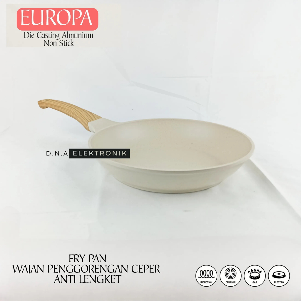 EUROPA Frying Pan 20 CM Coating Marble Non Stick Panci Anti Lengket Frying Pan Wajan Marble Penggorengan Anti Lengket 20 Cm