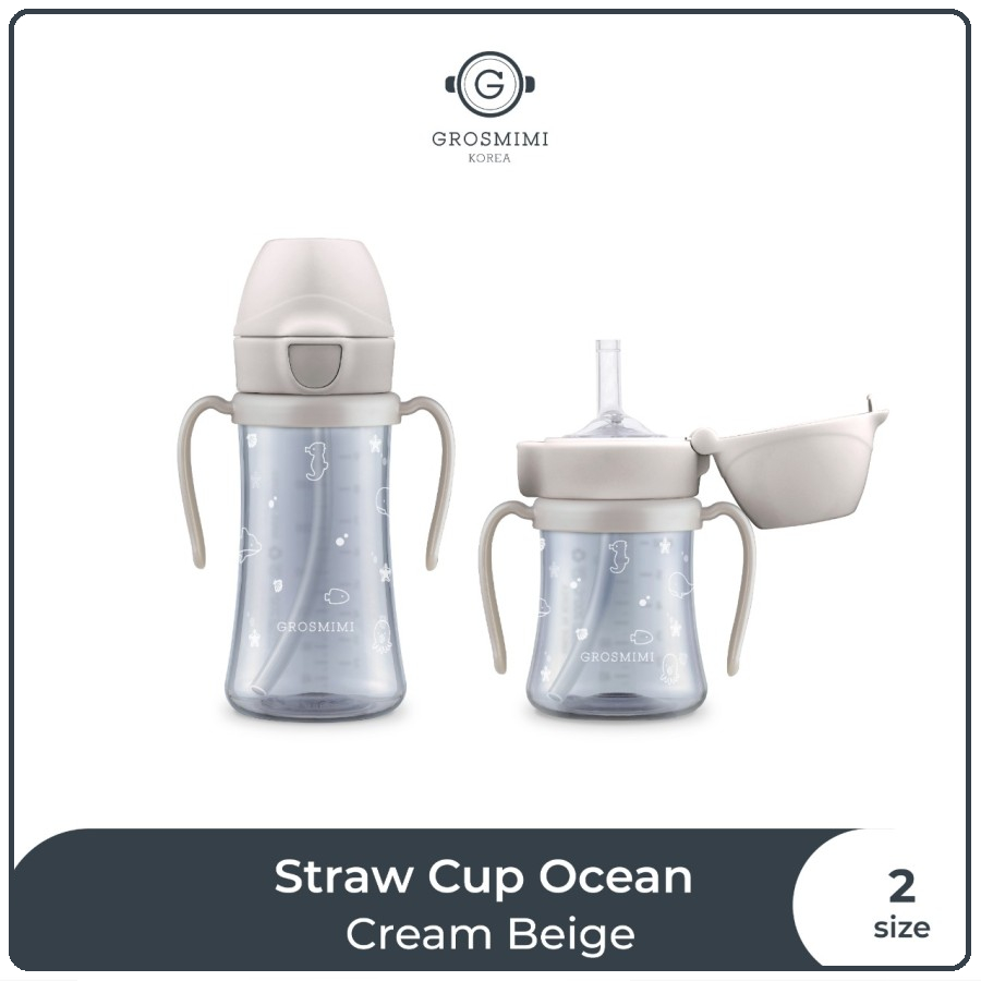 Grosmimi PPSU Ocean Straw Cup | Botol Minum Anak