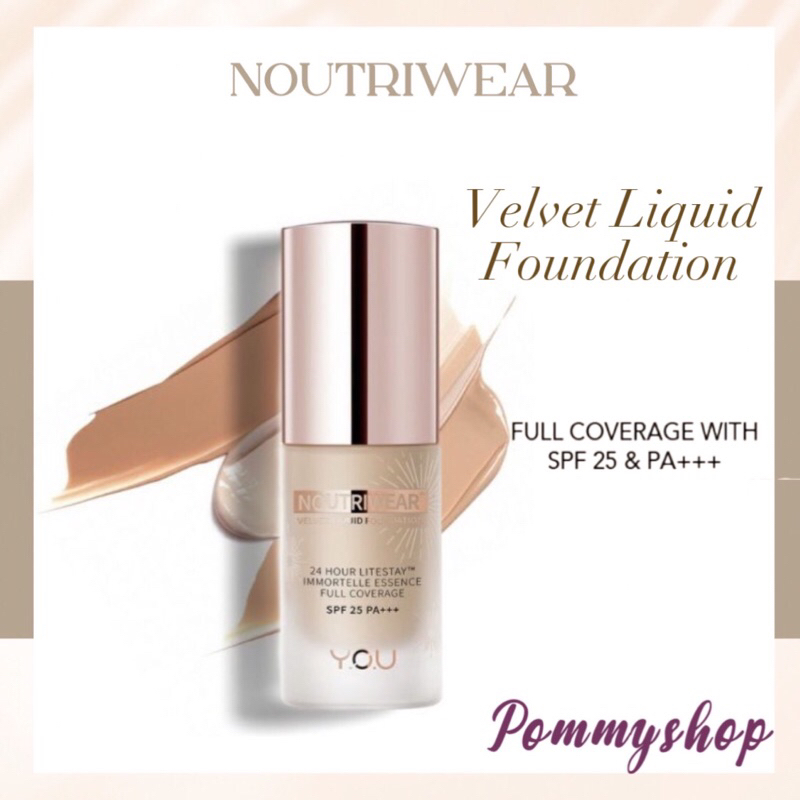 Kosmetik You Noutriwear+Velvet Liquid Foundation