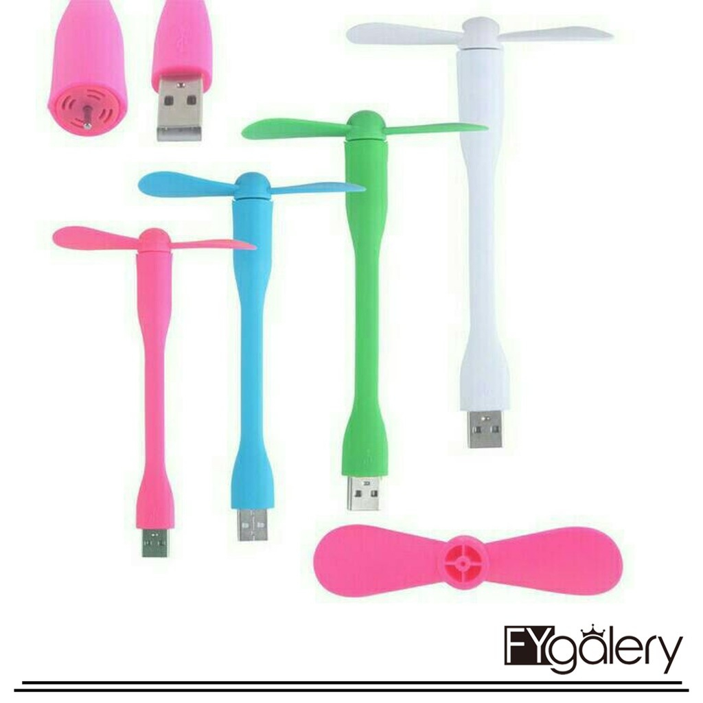 FYGALERY MFANUSB Kipas Angin USB Mini 2 Baling Flexibel / Portable Travel Fan Colok Powerbank Laptop CPU Kecil Warna