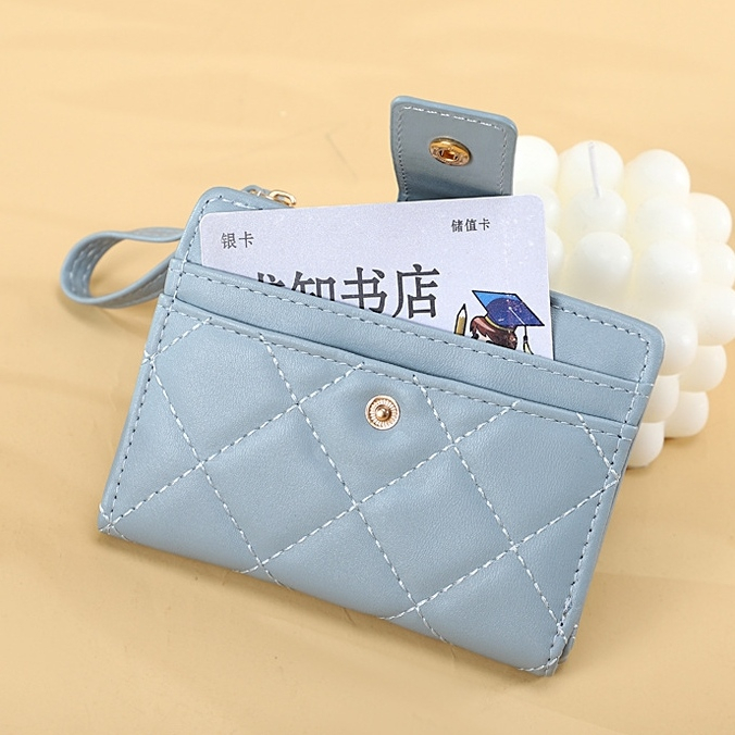 DOMPET LIPAT WANITA IMPORT KECIL KULIT BIRU ANNACA WA689B2 MINI SLOT KARTU RESLETING UANG KOIN PENDEK REMAJA KEKINIAN MURAH CEWEK PREMIUM KOREA BRANDED BATAM FASHION SIMPLE LUCU