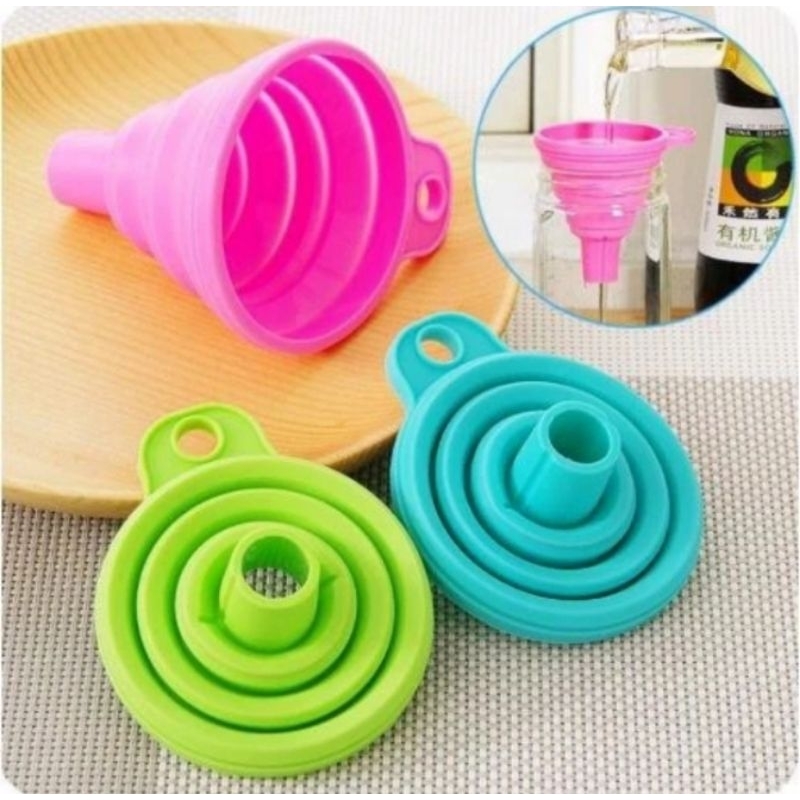 Corong Plastik Silikon Lipat (Saringan Minyak)