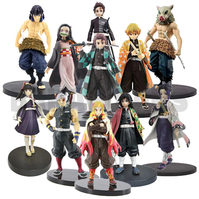 Action Figure Demon Slayer Kimetsu no Yaiba BIG Pajangan Mainan - Tanjiro, Giyuu, Nezuko, Zenitsu, Inosuke (Bakawears)