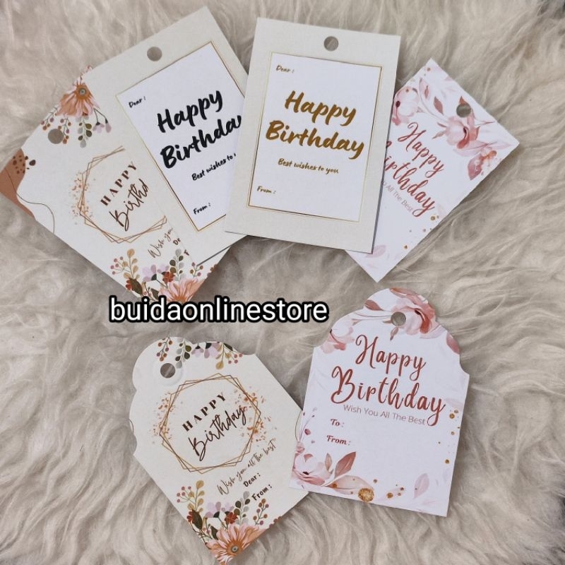 

Hangtag Happy Birthday Kartu Ucapan Ultah Label Selamat Ulang Tahu dekorasi bungkus kado gift hampers souvenir hiasan bingkisan parcel hadiah