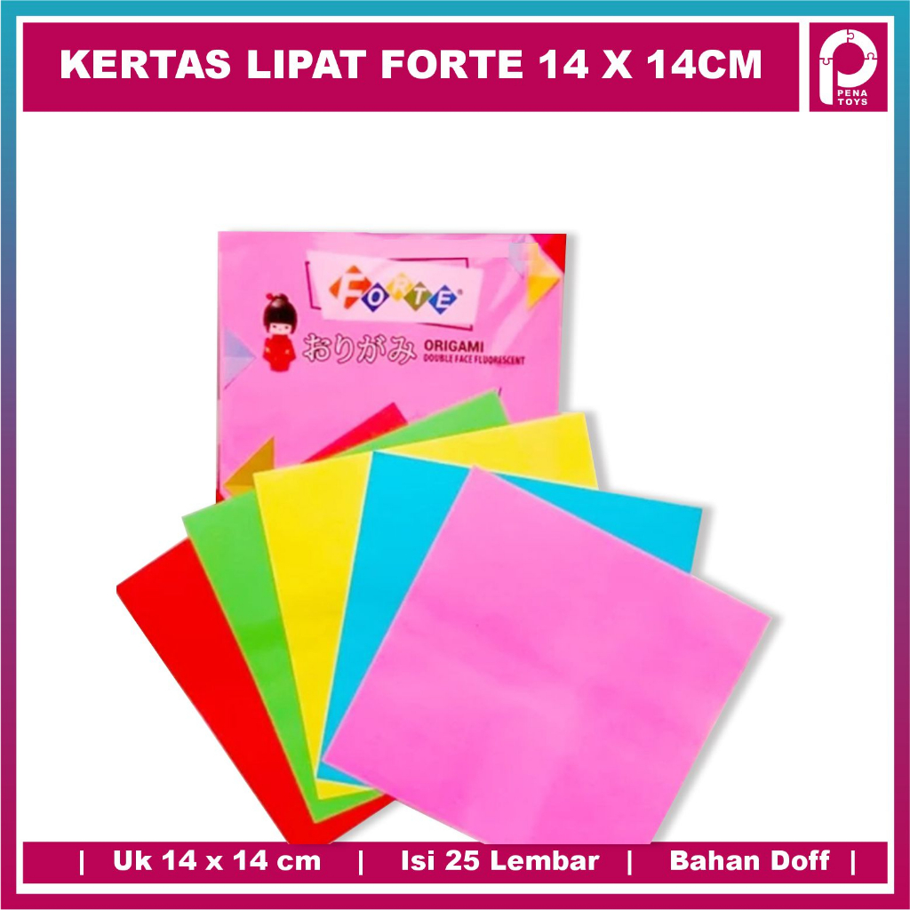 

Kertas Lipat ( Origami ) Forte 14 x 14 cm - 25 lbr