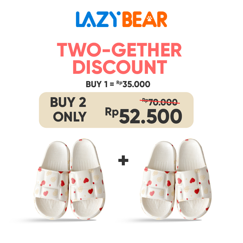 Lazy Bear Sandal Jelly Anti Slip / Rumah/Kamar Mandi /H06 Sendal Slipper Empuk Comfy Pria Wanita