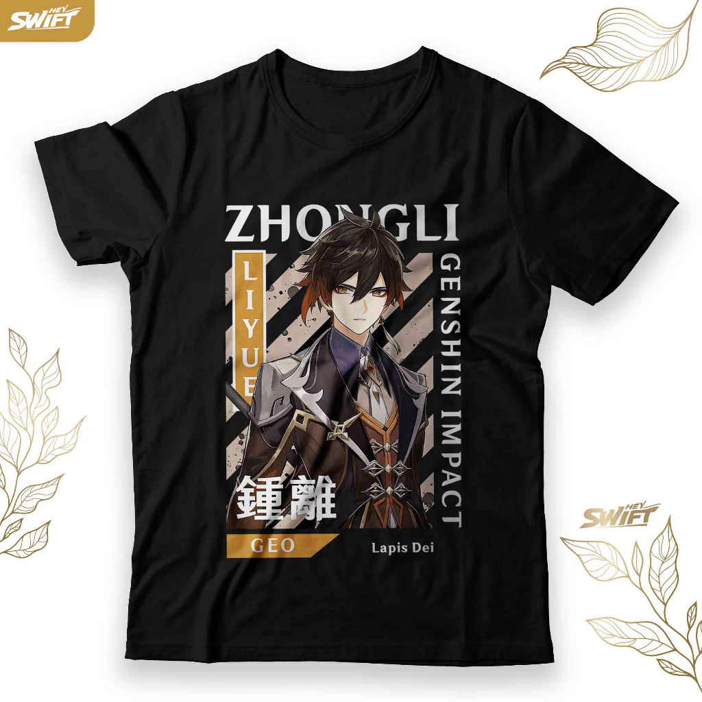KAOS Zhongli Genshin Impact TSHIRT BAJU DISTRO