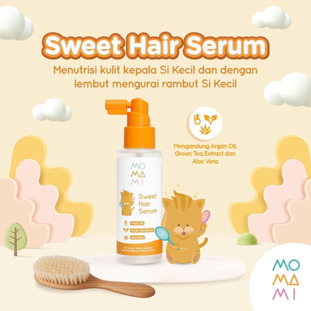 Momami Sweet Hair Serum 100ml - Serum rambut anak