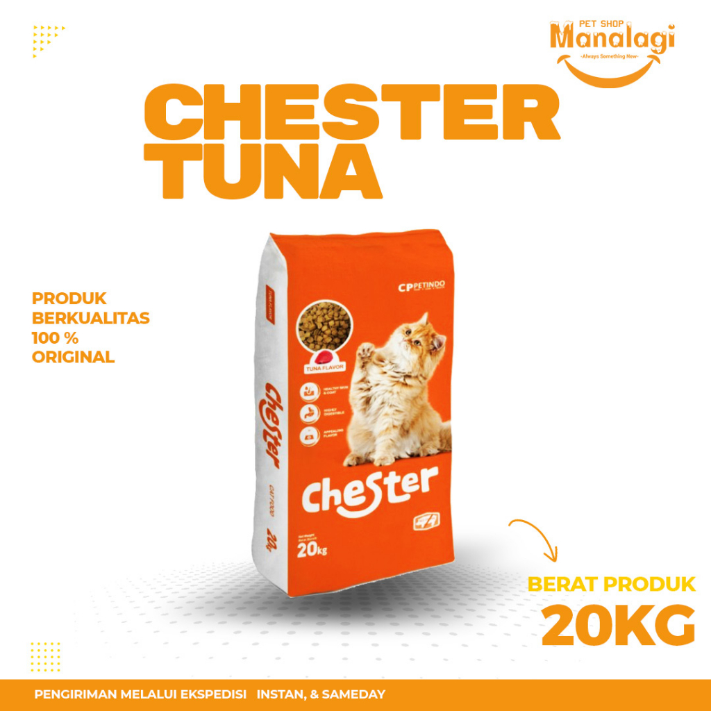 CHESTER Makanan kucing Chester Tuna Cat Food 20Kg