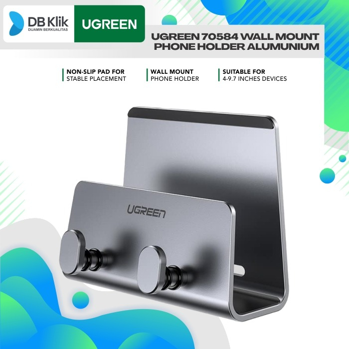 Wall Mount Phone Holder UGreen 70584 Alumunium - Dudukan HP 70584