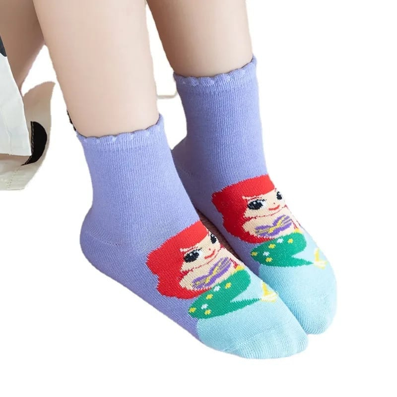 Kaos Kaki Anak Disney Princess 1 Set Isi 5 Socks