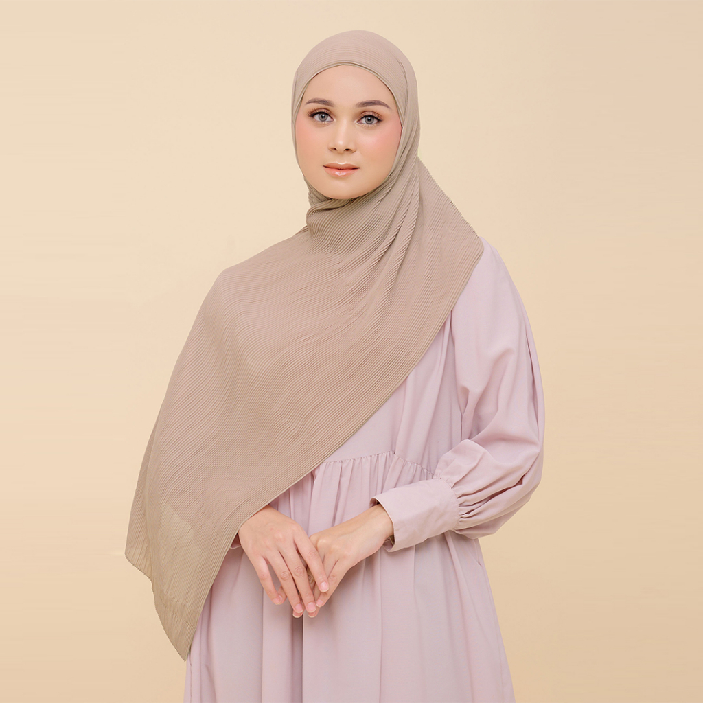 Clearance Sale - ZM Zaskia Mecca - Kyomi Series Shade Of Brown Suede Pashmina