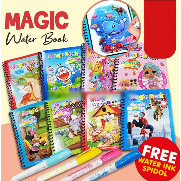 

[GSK} Magic Water Book / Buku Mewarnai Anak Dengan Air / Drawing Magic Book