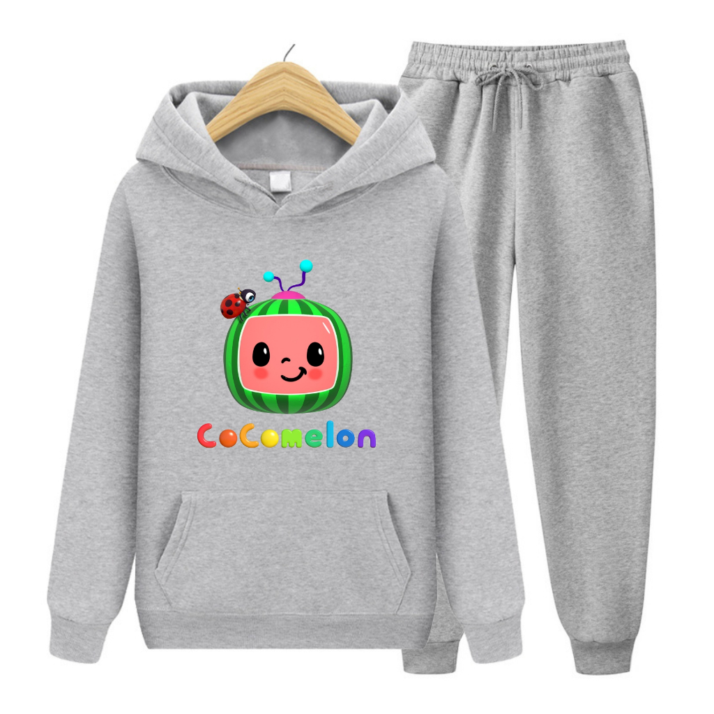 FenishaStore COCOMELON Setelan Sweater Hoodie Anak Viral COCOMELON Usia 4-13Tahun Bisa Bayar Ditempat COD