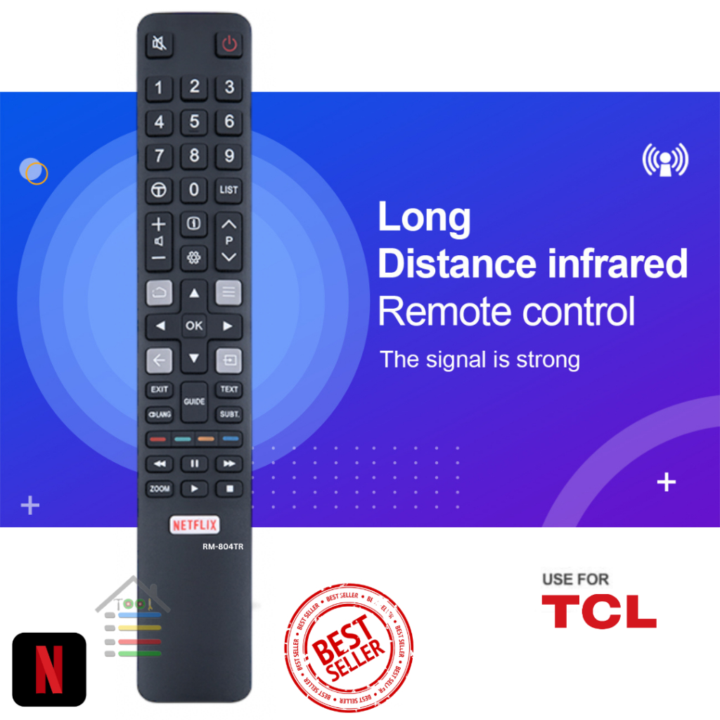 REMOTE SMART TV TCL SMART NETFLIX A SERIES PANJANG RAMPING