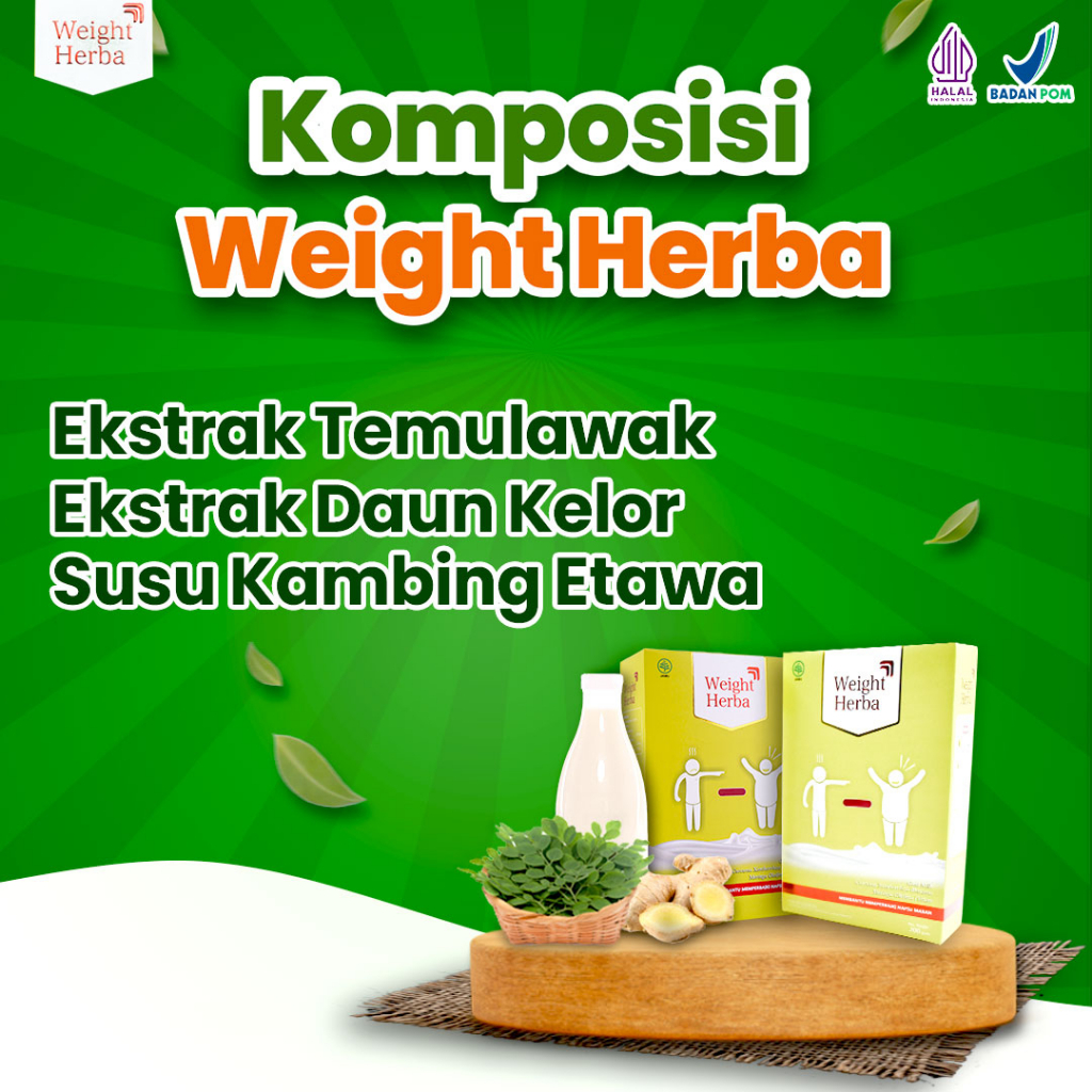 WEIGHT HERBA 100% Original | Susu Penggemuk &amp; Penambah Berat Badan | Tingkatkan Nafsu Makan | COD Gratis Ongkir