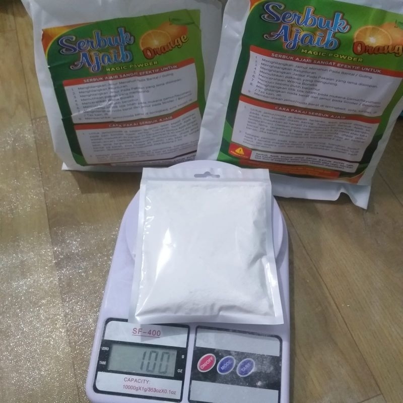 (SATUAN)SERBUK AJAIB 100GR /BUBUK PEMBERSIH SERBAGUNA PENGHILANG JAMUR DAN NODA/DETERGEN BUBUK PEMUTIH PAKAIAN BANTAL SPRINGBED