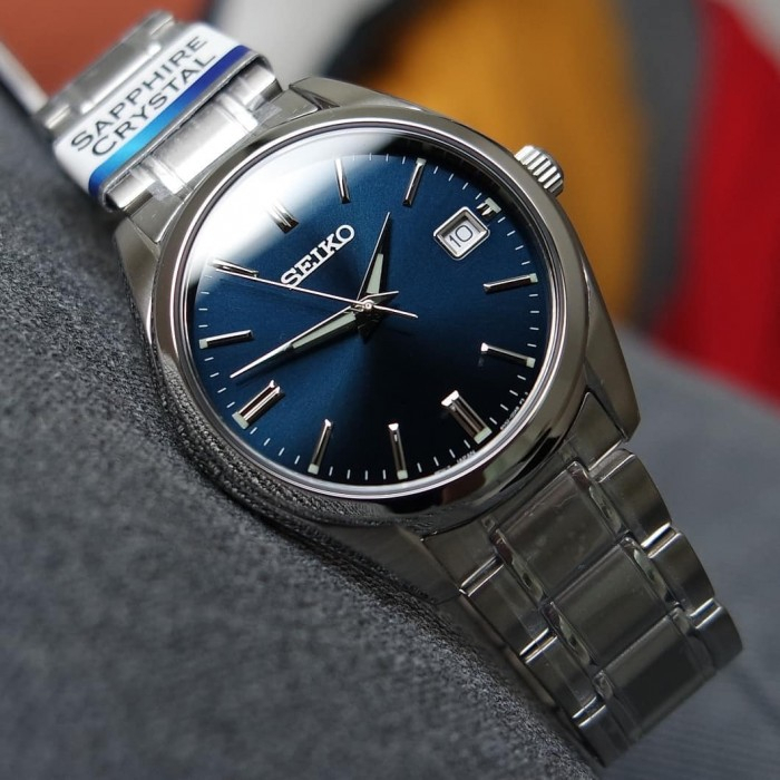 Seiko Quartz SUR309P1 Classic Sapphire Blue - Jam Tangan Pria SUR309