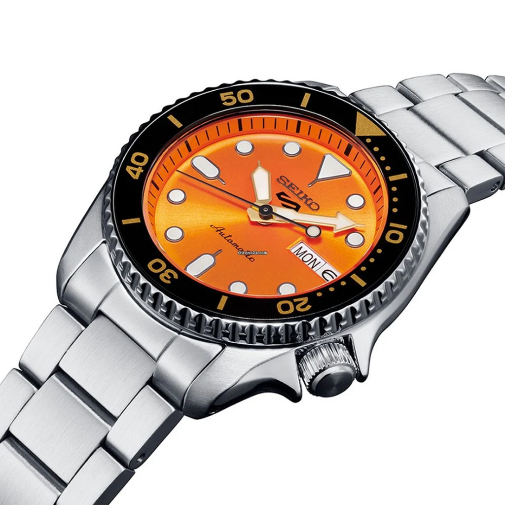 Seiko 5 Sports SRPK35K1 SKX Midi Orange - Jam Tangan Pria SRPK35