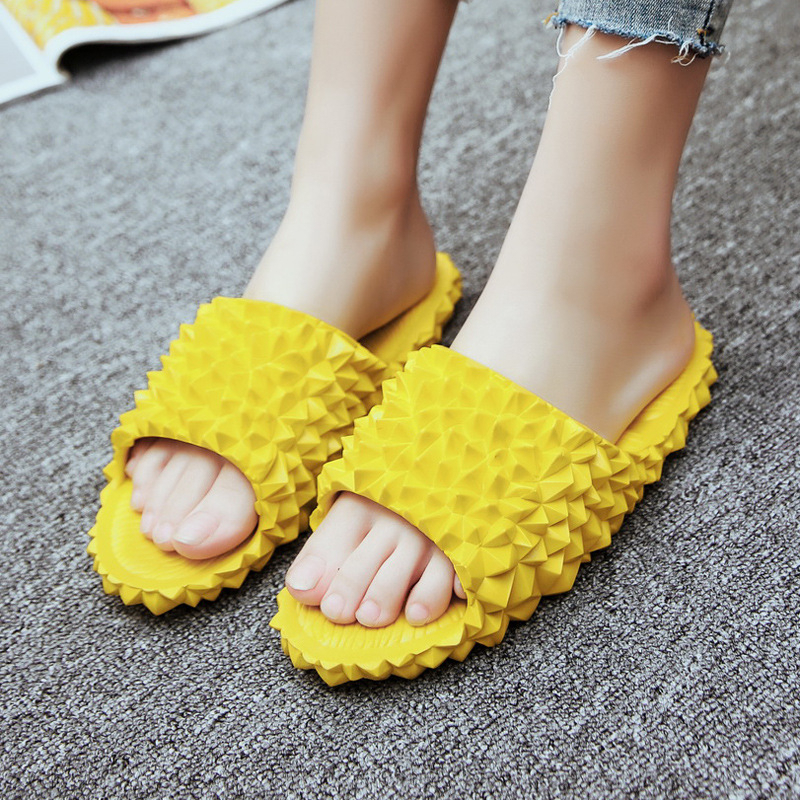 Gobra ♕ SA032 Sandal Empuk Eva Rumah Bentuk Durian Lucu Sendal Motif Ringan Empuk Santai Import Murah COD