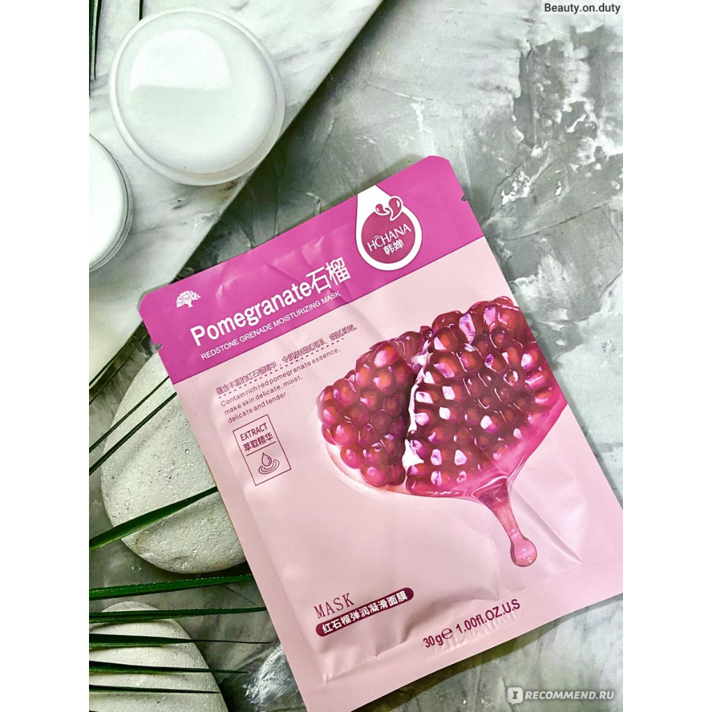 HCHANA Sheet Mask / HCHANA Masker Wajah - POMEGRANATE