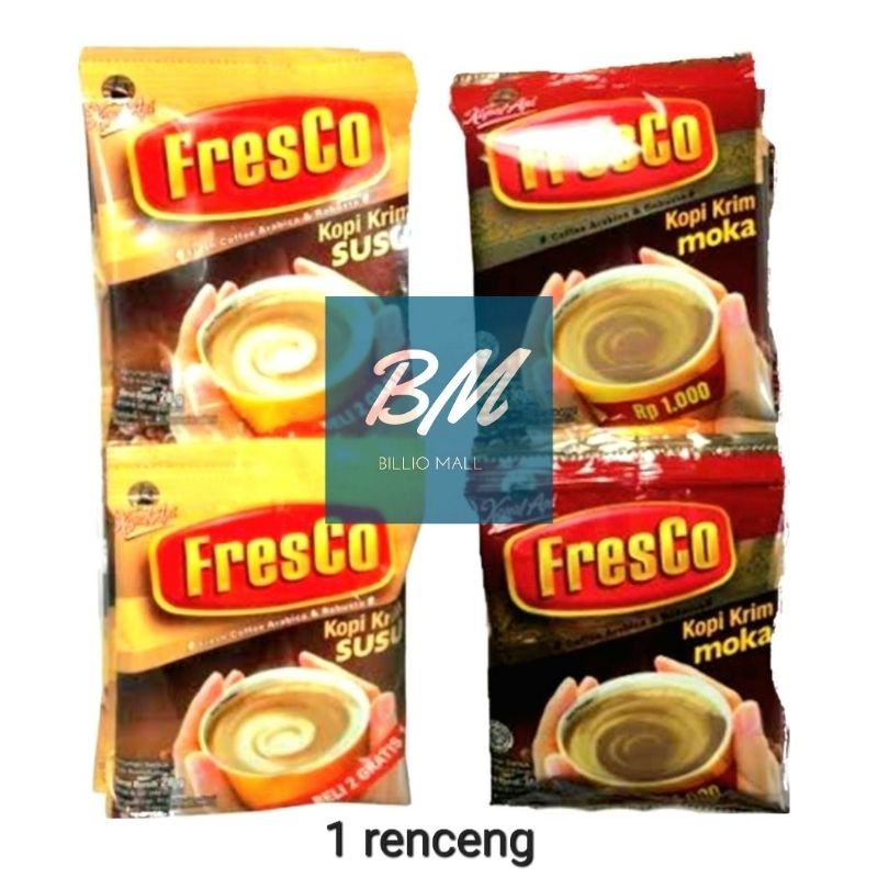 

Kopi Fresco Susu Moka 1 Renceng isi 10 Sachet