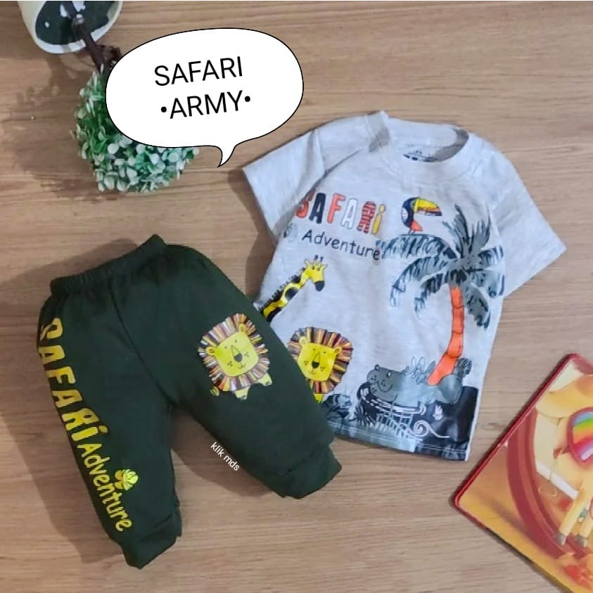 Setelan Anak Laki-Laki - Baju Bayi Cowok Motif Aku Si Tiger Dan Aku Si Lion Estimasi 3-18 Bulan