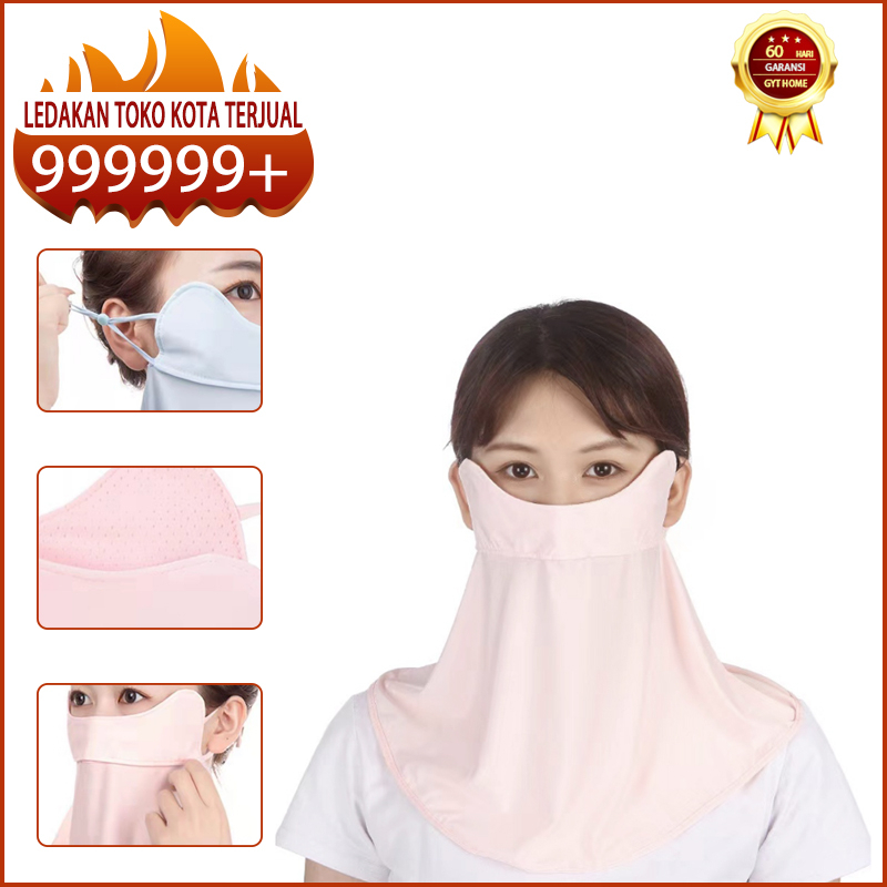 Syal Busana Korea Es Sutra Tabir Surya Penutup Leher Wajah Pria Dan Wanita Kerudung Masker Buff Bandana Pengendara Motor Masker Muka Mulut Leher