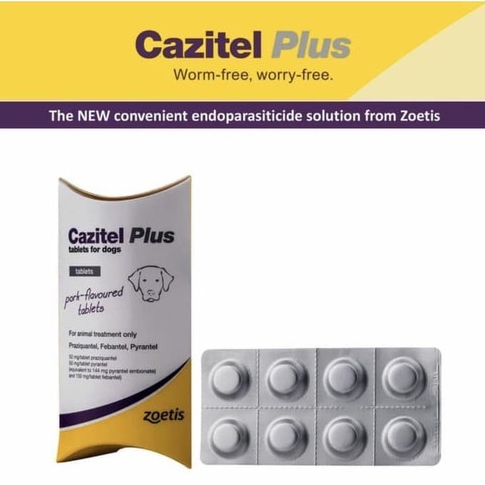 Cazitel Plus for Dogs - Obat Cacing untuk Anjing (Tablet)