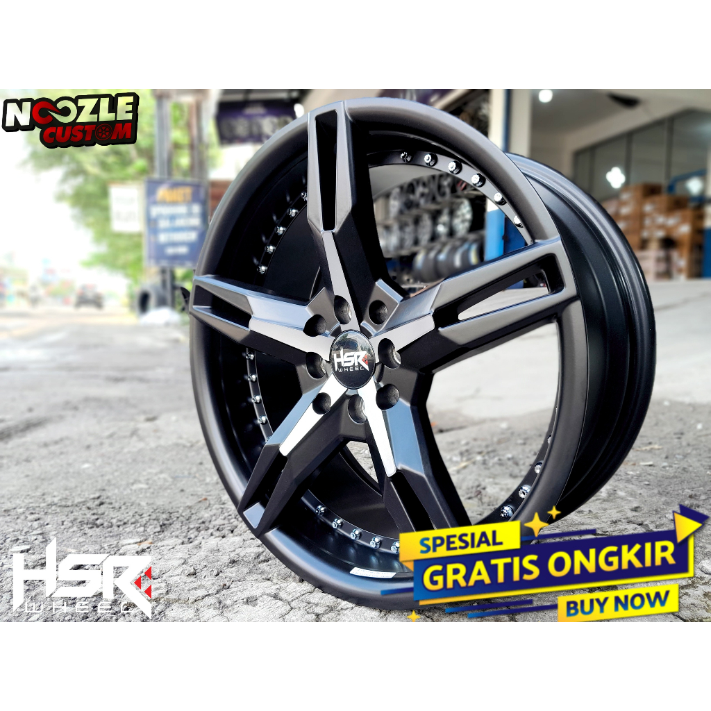 VELG HSR R17 LUBANG 4 DOUBLE PCD PELEK RACING BRIO XENIA RING 17