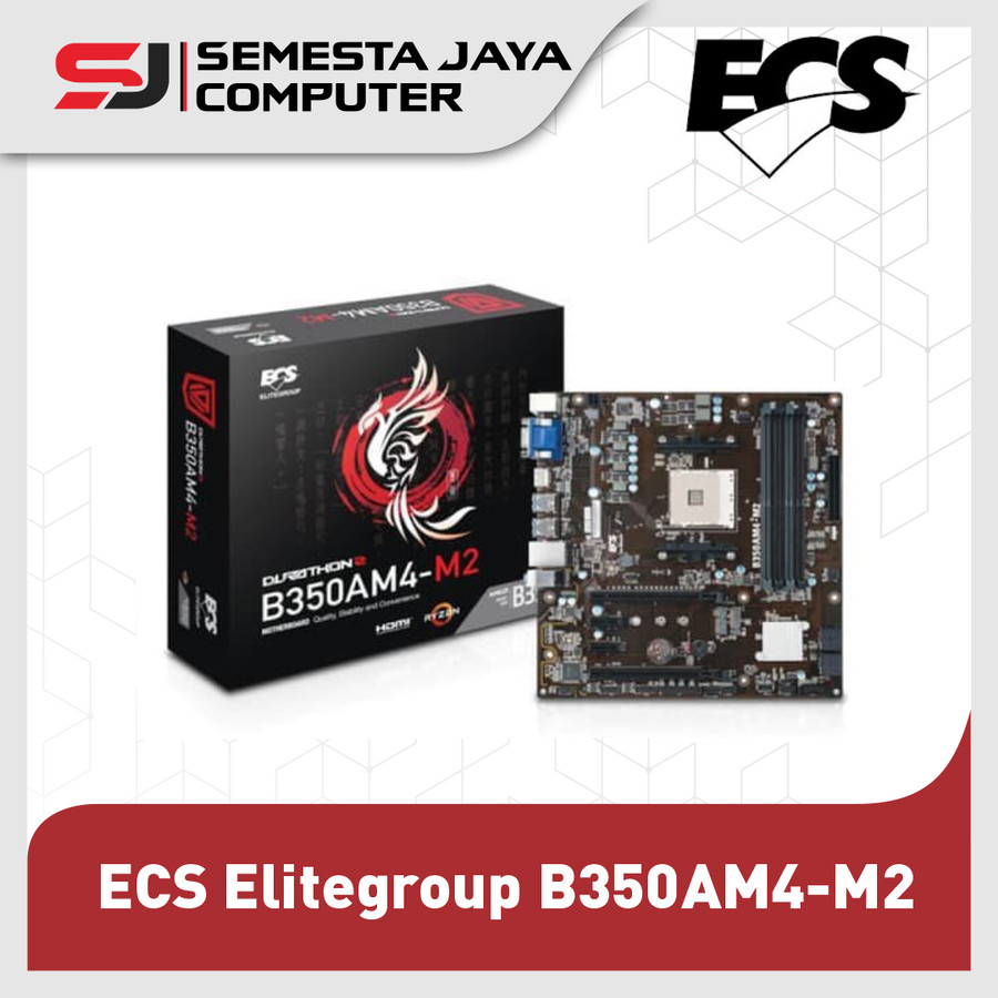 ECS Elitegroup B350AM4-M2 AMD Socket AM4 Rayzen Motherboard DDR4