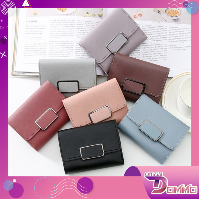 DOMMO - D1168 Dompet Lipat Mini / Dompet Wanita / Dompet Fashion Korea / Dompet Kulit Wanita / Dompet Wanita / Dompet Mini / Dompet Lipat Fashion