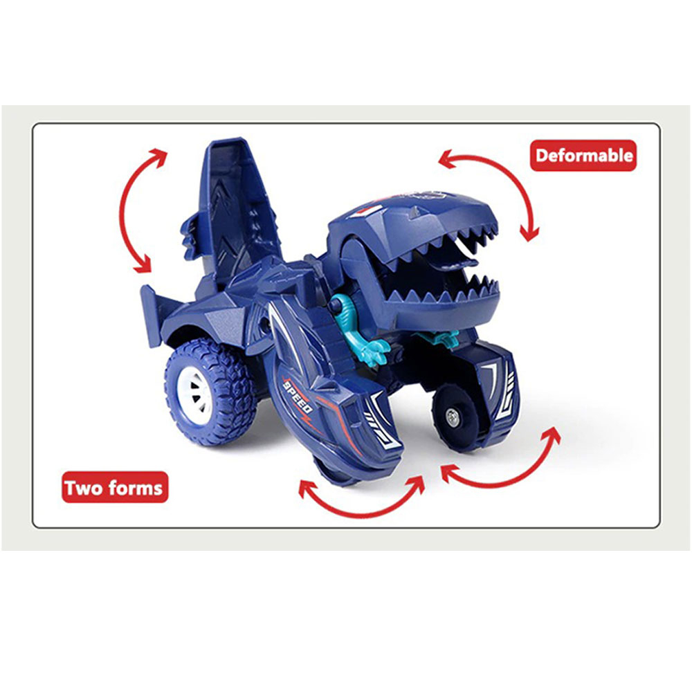 Mainan Mobil Berubah Bentuk Transforming Dinosaur Car - DC712 - Blue