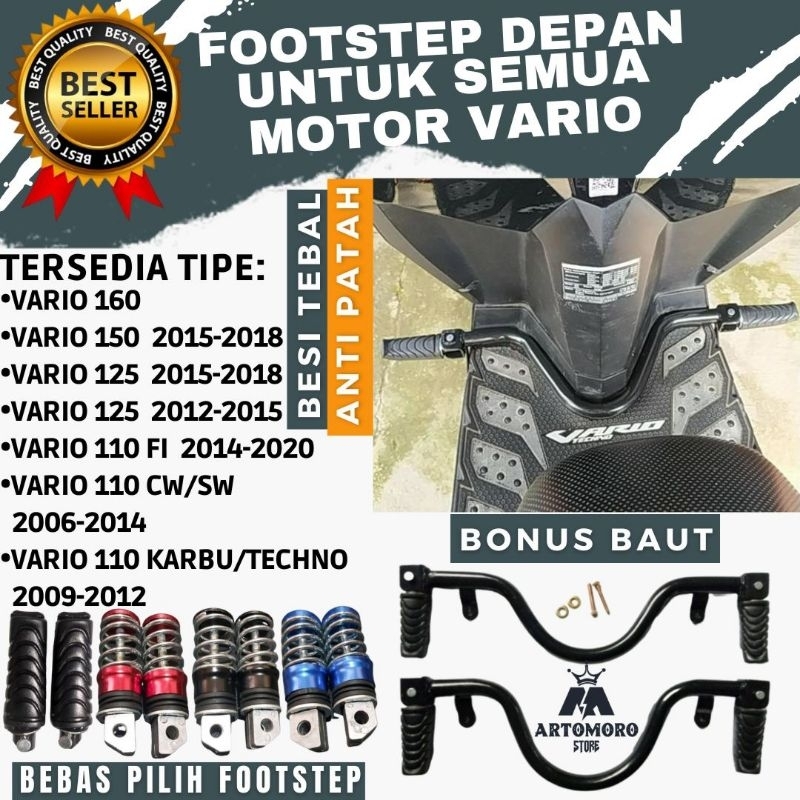Pijakan kaki depan vario 125 150 160 Bastep vario bestep vario postep vario pijakan kaki vario