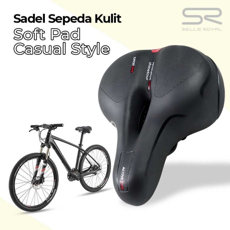 Sadel Jok Sepeda MTB Road Bike Lipat Super Empuk Kulit Saddle Power Evo TaffSport West Biking Shengxin Sports Minion wildside fosaddle selle royal upperx verdenergia basecamp starbk ec90 balugoe bmx gunung anak seli selis fixie