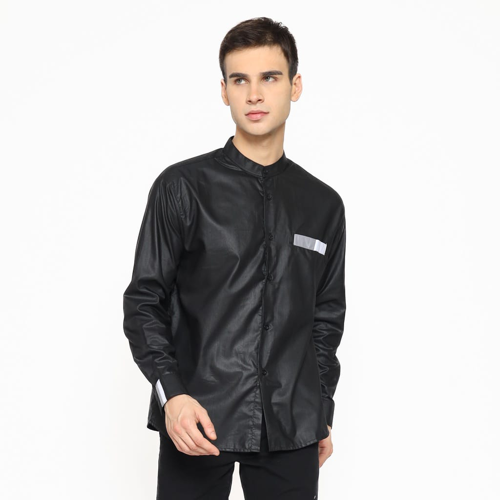 baju koko pria dewasa lengan panjang baju koko hilwa sinergi merah marun hilwa collection baju kokoB