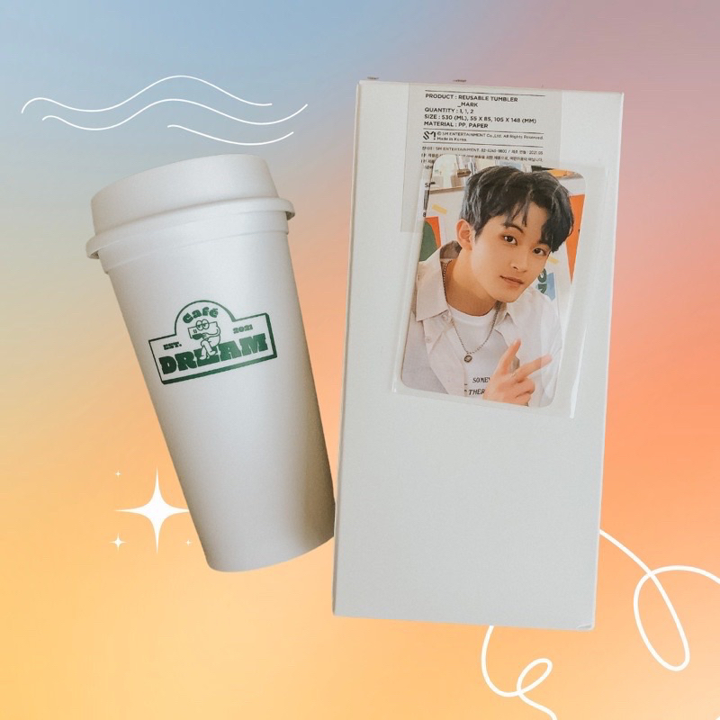 [READY STOCK] FULLSET Tumbler Dream Cafe NCT DREAM MARK + PC/Photocard