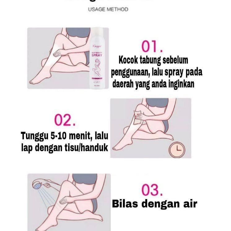 [100% Asli] Kingyes Hair Removal Spray Perontok Bulu Menghilangkan Bulu Ketiak Kemaluan Kaki dan Tangan Permanen